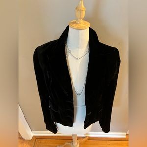 RW & Co, VELOUR BLAZER -‎ BLACK - Size 6